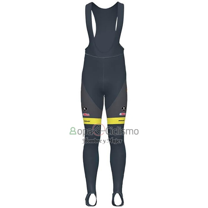 Wallonie Bruxelles Ropa Ciclismo Culotte Largo 2020 Hombre Mangas Largas AMarillo Rojo